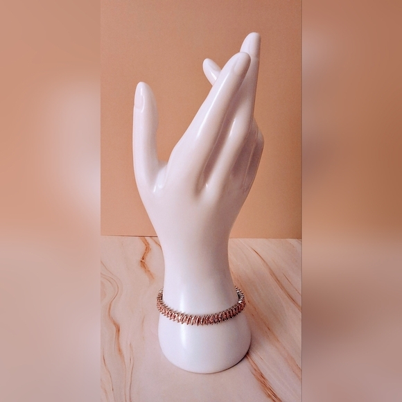 Pretty Bird 18K White Gold Plated Pink Crystal Bracelet - Picture 5 of 16